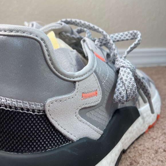NEW Adidas Nite Jogger Silver Orange Men's Sz 9.5 - Picture 4 of 7
